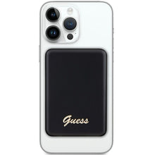 Заредете изображение във визуализатора на галерията – Power bank with wirelles charging GUESS GUPBM3ALGSGK 3000mAh 5W with MagSafe / black
