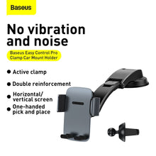 Заредете изображение във визуализатора на галерията – Baseus car holder 2in1 to center console + air vent easy control pro clamp tarnish suyk010014 - TopMag
