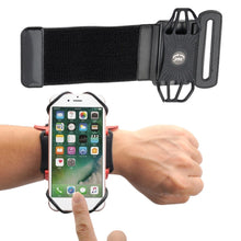 Заредете изображение във визуализатора на галерията – Universal Running Forearm Armband for 6" Smartphones black
