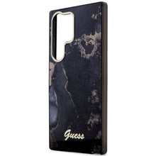 Заредете изображение във визуализатора на галерията – Guess GUHCS23LHTMRSK S23 Ultra S918 black/black hardcase Golden Marble Collection
