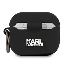 Заредете изображение във визуализатора на галерията – Karl Lagerfeld KLACA3SILKHBK AirPods 3 cover czarny/black Silicone Ikonik - TopMag
