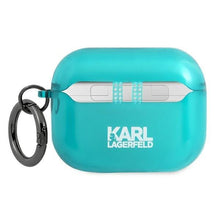 Заредете изображение във визуализатора на галерията – Karl Lagerfeld KLAPUCHFL AirPods Pro cover niebieski/blue Choupette - TopMag
