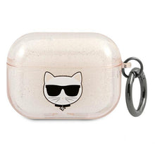 Заредете изображение във визуализатора на галерията – Karl Lagerfeld KLAPUCHGD AirPods Pro cover złoty/silver Glitter Choupette - TopMag
