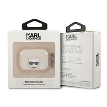 Заредете изображение във визуализатора на галерията – Karl Lagerfeld KLAPUCHGD AirPods Pro cover złoty/silver Glitter Choupette - TopMag
