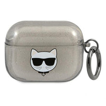 Заредете изображение във визуализатора на галерията – Karl Lagerfeld KLAPUCHGK AirPods Pro cover czarny/black Glitter Choupette - TopMag
