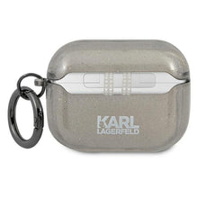 Заредете изображение във визуализатора на галерията – Karl Lagerfeld KLAPUCHGK AirPods Pro cover czarny/black Glitter Choupette - TopMag
