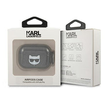 Заредете изображение във визуализатора на галерията – Karl Lagerfeld KLAPUCHGK AirPods Pro cover czarny/black Glitter Choupette - TopMag

