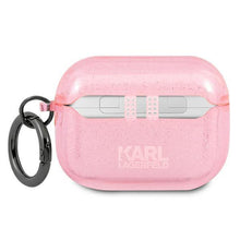 Заредете изображение във визуализатора на галерията – Karl Lagerfeld KLAPUCHGP AirPods Pro cover różowy/pink Glitter Choupette - TopMag

