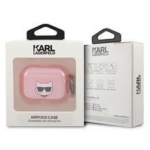 Заредете изображение във визуализатора на галерията – Karl Lagerfeld KLAPUCHGP AirPods Pro cover różowy/pink Glitter Choupette - TopMag
