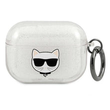 Заредете изображение във визуализатора на галерията – Karl Lagerfeld KLAPUCHGS AirPods Pro cover srebrny/silver Glitter Choupette - TopMag

