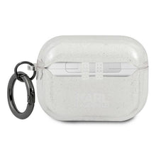 Заредете изображение във визуализатора на галерията – Karl Lagerfeld KLAPUCHGS AirPods Pro cover srebrny/silver Glitter Choupette - TopMag
