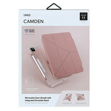 Заредете изображение във визуализатора на галерията – UNIQ etui Camden iPad Pro 11" (2021) różowy/peony pink Antimicrobial - TopMag
