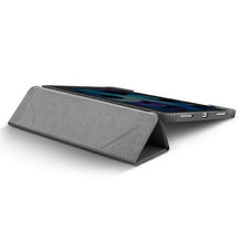Заредете изображение във визуализатора на галерията – UNIQ etui Moven iPad Pro 12,9" (2021) Antimicrobial szary/charcoal grey - TopMag
