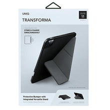 Заредете изображение във визуализатора на галерията – UNIQ etui Transforma iPad Pro 11" (2021) Antimicrobial czarny/ebony black - TopMag
