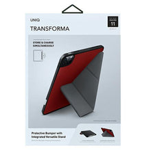 Заредете изображение във визуализатора на галерията – UNIQ etui Transforma iPad Pro 11" (2021) Antimicrobial czerwony/coral red - TopMag
