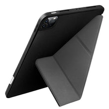 Заредете изображение във визуализатора на галерията – UNIQ etui Transforma iPad Pro 12,9" (2021) Antimicrobial czarny/ebony black - TopMag
