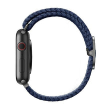 Заредете изображение във визуализатора на галерията – UNIQ pasek Aspen Apple Watch 44/42/45mm Series 4/5/6/7/8/SE/SE2 Braided niebieski/oxford blue - TopMag
