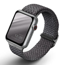 Заредете изображение във визуализатора на галерията – UNIQ pasek Aspen Apple Watch 44/42/45mm Series 4/5/6/7/8/SE/SE2 Braided szary/granite grey - TopMag
