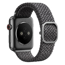 Заредете изображение във визуализатора на галерията – UNIQ pasek Aspen Apple Watch 44/42/45mm Series 4/5/6/7/8/SE/SE2 Braided szary/granite grey - TopMag
