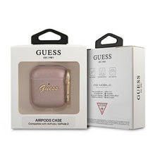 Заредете изображение във визуализатора на галерията – Guess GUA2SASMP AirPods cover różowy/pink Saffiano Script Metal Collection - TopMag
