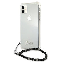 Заредете изображение във визуализатора на галерията – Guess GUHCN61KPSBK iPhone 11 6,1" / Xr Transparent hardcase Black Pearl - TopMag
