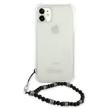 Заредете изображение във визуализатора на галерията – Guess GUHCN61KPSBK iPhone 11 6,1" / Xr Transparent hardcase Black Pearl - TopMag

