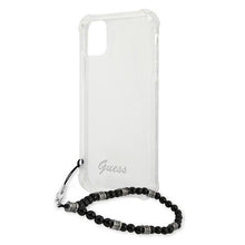 Заредете изображение във визуализатора на галерията – Guess GUHCN61KPSBK iPhone 11 6,1" / Xr Transparent hardcase Black Pearl - TopMag
