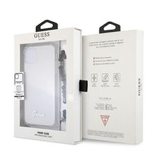 Заредете изображение във визуализатора на галерията – Guess GUHCN61KPSBK iPhone 11 6,1" / Xr Transparent hardcase Black Pearl - TopMag
