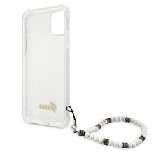 Заредете изображение във визуализатора на галерията – Guess GUHCN61KPSWH iPhone 11 6,1" / Xr Transparent hardcase White Pearl - TopMag
