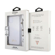 Заредете изображение във визуализатора на галерията – Guess GUHCN61KPSWH iPhone 11 6,1" / Xr Transparent hardcase White Pearl - TopMag
