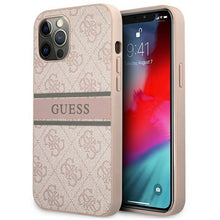 Заредете изображение във визуализатора на галерията – Guess GUHCP12L4GDPI iPhone 12 Pro Max 6,7" różowy/pink hardcase 4G Stripe - TopMag
