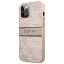 Заредете изображение във визуализатора на галерията – Guess GUHCP12L4GDPI iPhone 12 Pro Max 6,7" różowy/pink hardcase 4G Stripe - TopMag
