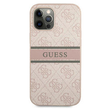 Заредете изображение във визуализатора на галерията – Guess GUHCP12L4GDPI iPhone 12 Pro Max 6,7" różowy/pink hardcase 4G Stripe - TopMag
