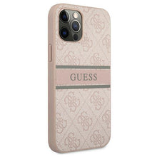 Заредете изображение във визуализатора на галерията – Guess GUHCP12L4GDPI iPhone 12 Pro Max 6,7" różowy/pink hardcase 4G Stripe - TopMag
