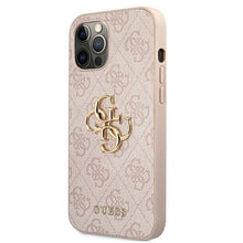 Заредете изображение във визуализатора на галерията – Guess GUHCP12L4GMGPI iPhone 12 Pro Max 6,7" różowy/pink hardcase 4G Big Metal Logo - TopMag
