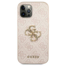 Заредете изображение във визуализатора на галерията – Guess GUHCP12L4GMGPI iPhone 12 Pro Max 6,7" różowy/pink hardcase 4G Big Metal Logo - TopMag
