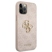 Заредете изображение във визуализатора на галерията – Guess GUHCP12L4GMGPI iPhone 12 Pro Max 6,7" różowy/pink hardcase 4G Big Metal Logo - TopMag
