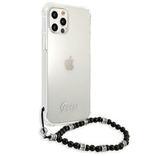 Заредете изображение във визуализатора на галерията – Guess GUHCP12MKPSBK iPhone 12/12 Pro 6,1" Transparent hardcase Black Pearl - TopMag
