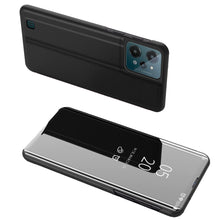 Заредете изображение във визуализатора на галерията – Clear View Case cover for Realme C31 flip cover black
