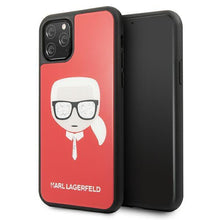 Заредете изображение във визуализатора на галерията – Karl Lagerfeld KLHCN65DLHRE iPhone 11 Pro Max czerwony/red Iconic Glitter Karl`s Head - TopMag
