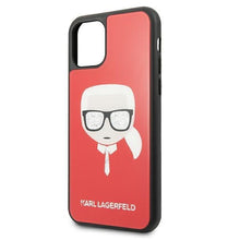 Заредете изображение във визуализатора на галерията – Karl Lagerfeld KLHCN65DLHRE iPhone 11 Pro Max czerwony/red Iconic Glitter Karl`s Head - TopMag
