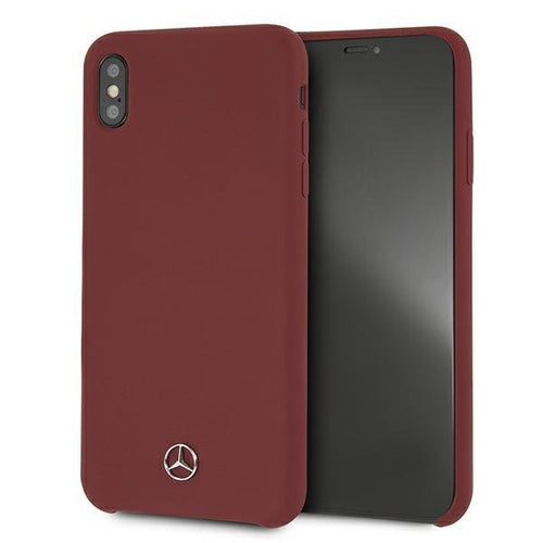 Mercedes MEHCI65SILRE iPhone Xs Max czerwony/red hardcase Silicone Line - TopMag