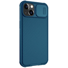 Заредете изображение във визуализатора на галерията – Nillkin CamShield Pro Magnetic Case Armor Pouch Cover Camera Protector iPhone 13 Blue (MagSafe Compatible) - TopMag
