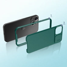 Заредете изображение във визуализатора на галерията – Nillkin CamShield Pro Magnetic Case Armor Pouch Cover Camera Protector iPhone 13 Blue (MagSafe Compatible) - TopMag
