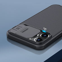 Заредете изображение във визуализатора на галерията – Nillkin CamShield Pro Magnetic Case Armor Pouch Cover Camera Protector iPhone 13 Pro Max Blue (MagSafe Compatible) - TopMag
