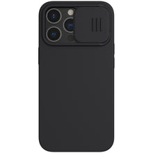 Заредете изображение във визуализатора на галерията – Nillkin CamShield Silky Silicone Case Cover with camera protection shield for iPhone 13 Pro black - TopMag
