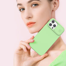 Заредете изображение във визуализатора на галерията – Nillkin CamShield Silky Silicone Case protective cover for iPhone 13 Pro Max blue - TopMag
