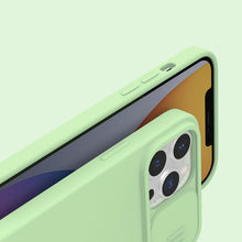 Заредете изображение във визуализатора на галерията – Nillkin CamShield Silky Silicone Case protective cover for iPhone 13 Pro Max blue - TopMag
