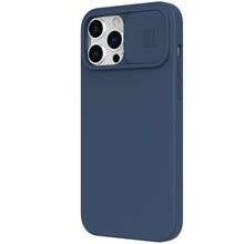 Заредете изображение във визуализатора на галерията – Nillkin CamShield Silky Silicone Case protective cover for iPhone 13 Pro Max blue - TopMag
