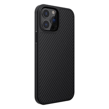 Заредете изображение във визуализатора на галерията – Nillkin Synthetic Fiber Carbon case cover for iPhone 13 Pro black - TopMag
